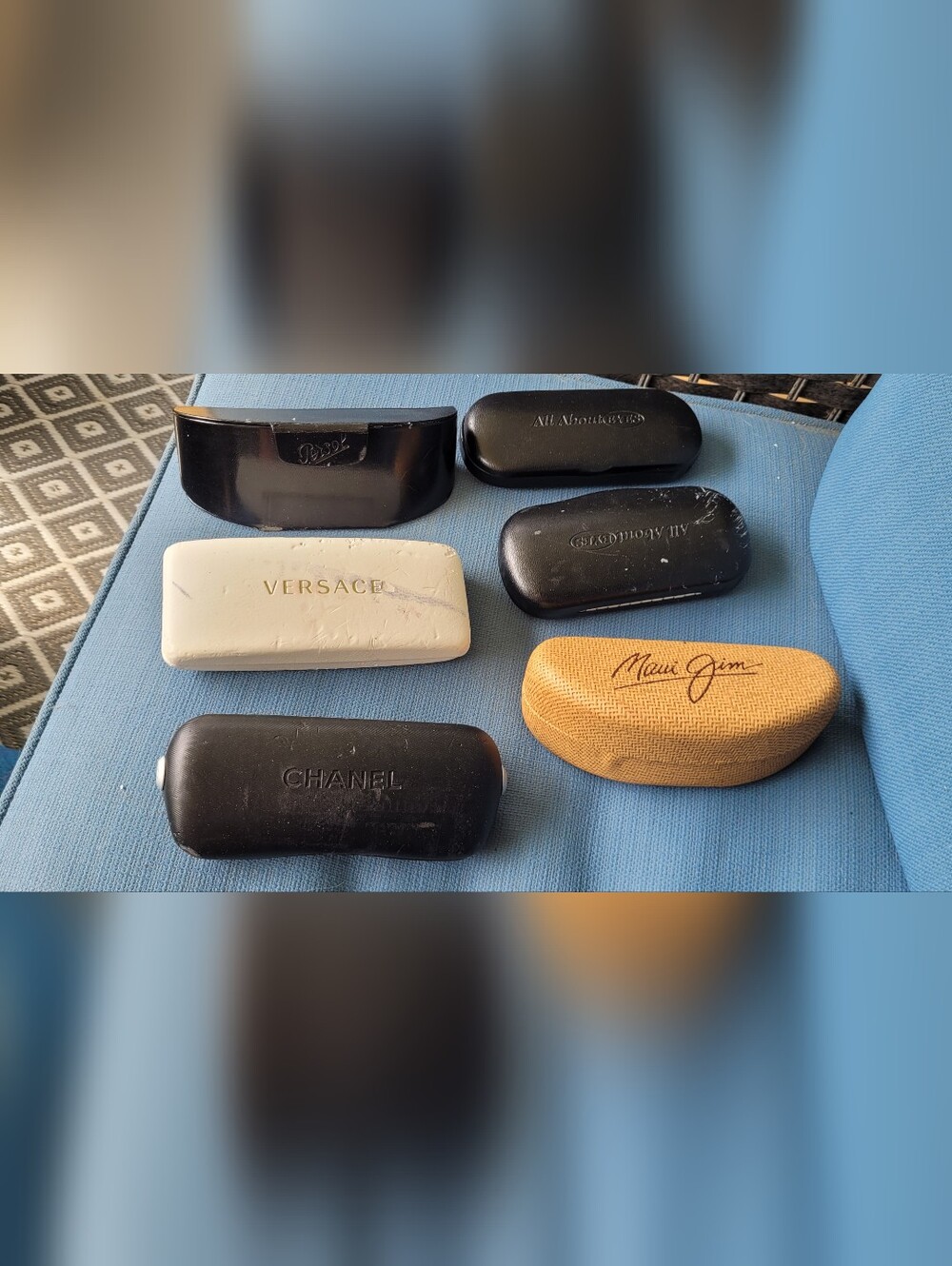 CHANEL, VERSACE, MAUI JIM, PERSOL, 6 Sunglasses Cases